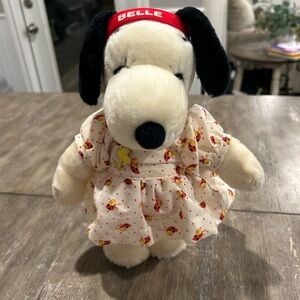 Vintage snoopys sister BELLE  with collectible pin on ladybug dress